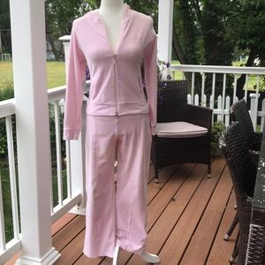 Vintage Bebe Baby Pink Velour Set